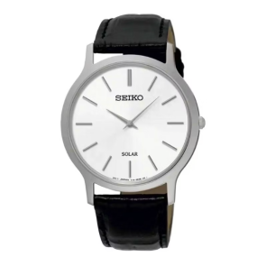 Uhrenarmband Seiko SUP873P1 / V115-0BE0 / L011024J0 Leder Schwarz 20mm